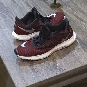 Nike Maroon and Black Running Shoes